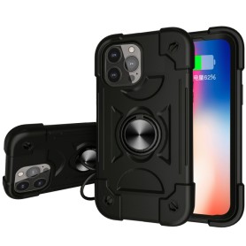 Coque Survivor pour iPhone 14 - silicone antichoc - aimant et bague