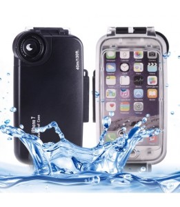 Coque iPhone 7/8 - 40m Boîtier de plongée imperméable PC + étui de protection ABS